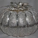 Asian Silver Designed Pumpkin Box #1