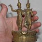 Old Antique Khmer Cambodian Bronze Dancing Sisters Statue