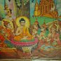 Antique Old Cambodian Khmer Buddhist Canvas Buddha Painting #15