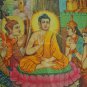 Antique Old Cambodian Khmer Buddhist Canvas Buddha Painting #15