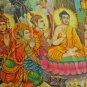 Antique Old Cambodian Khmer Buddhist Canvas Buddha Painting #15
