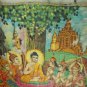 Antique Old Cambodian Khmer Buddhist Canvas Buddha Painting #15