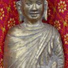 Old Asian Cambodian Monk Holding Pot Statue