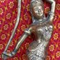 Old Asian Bronze Cambodian Dancing Lady Statue