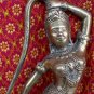 Old Asian Bronze Cambodian Dancing Lady Statue