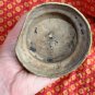 Old Asian Bronze Cambodian Sitting Lady Holding A Pot