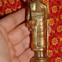 Old Asian Bronze Cambodian Man Holding A Cane #1