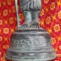 Old Asian Bronze Cambodian Man Holding A Cane