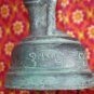 Old Asian Bronze Cambodian Man Holding A Cane