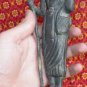 Old Asian Bronze Cambodian Man Holding A Cane