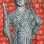 Old Asian Bronze Cambodian Man Holding A Cane