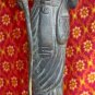 Old Asian Bronze Cambodian Man Holding A Cane