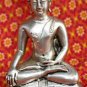 Old Asian Bronze Silver Plated Buddha