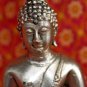 Old Asian Bronze Silver Plated Buddha