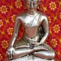 Old Asian Bronze Silver Plated Buddha