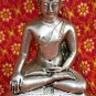 Old Asian Bronze Silver Plated Buddha