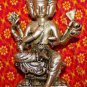 Old Asian Silver Phra Phrom Buddha Statue