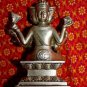 Old Asian Silver Phra Phrom Buddha Statue