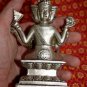 Old Asian Silver Phra Phrom Buddha Statue