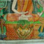 Antique Asian Original Old Cambodian Buddhist Oil Canvas Buddha Painting #9