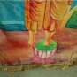 Antique Asian Original Old Cambodian Buddhist Oil Canvas Buddha Painting #7