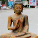 Asian Wooden Sitting Buddha #2