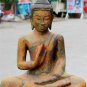 Asian Wooden Sitting Buddha #2