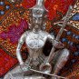 Old Asian Cambodian Khmer Silver Sitting Music Man Statue