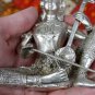 Old Asian Cambodian Khmer Silver Sitting Music Man Statue