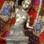 Old Asian Cambodian Khmer Bronze Sitting Lady