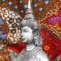 Old Asian Cambodian Khmer Silver Kneeling Statue