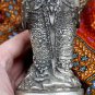 Old Asian Cambodian Khmer Silver Kneeling Statue