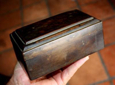 Early Khmer Bronze Square Box