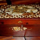 Exquisite Chinese Mother of Pearl Asian Wood Box