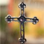 Elegant 925 Silver and Amethyst Encrusted Cross