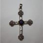 Elegant 925 Silver and Amethyst Encrusted Cross