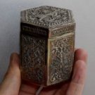 Asian Silver Dancing Lady Hexagonal Box