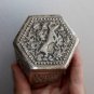 Asian Silver Dancing Lady Hexagonal Box