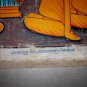 Antique Asian Original Old Cambodian Buddhist Oil Canvas Buddha Painting #1