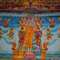 Antique Asian Original Old Cambodian Buddhist Oil Canvas Buddha Painting #1