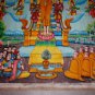 Antique Asian Original Old Cambodian Buddhist Oil Canvas Buddha Painting #1