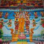 Antique Asian Original Old Cambodian Buddhist Oil Canvas Buddha Painting #1