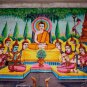 Antique Asian Original Old Cambodian Buddhist Oil Canvas Buddha Painting #1