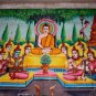 Antique Asian Original Old Cambodian Buddhist Oil Canvas Buddha Painting #1
