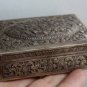 Asian Silver Square Floral Pattern Box