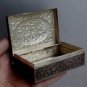 Asian Silver Square Floral Pattern Box