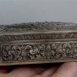Asian Silver Square Floral Pattern Box