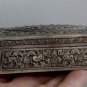 Asian Silver Square Floral Pattern Box