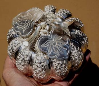 Silver Asian Pumpkin Box