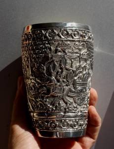 Cambodian Silver Vase